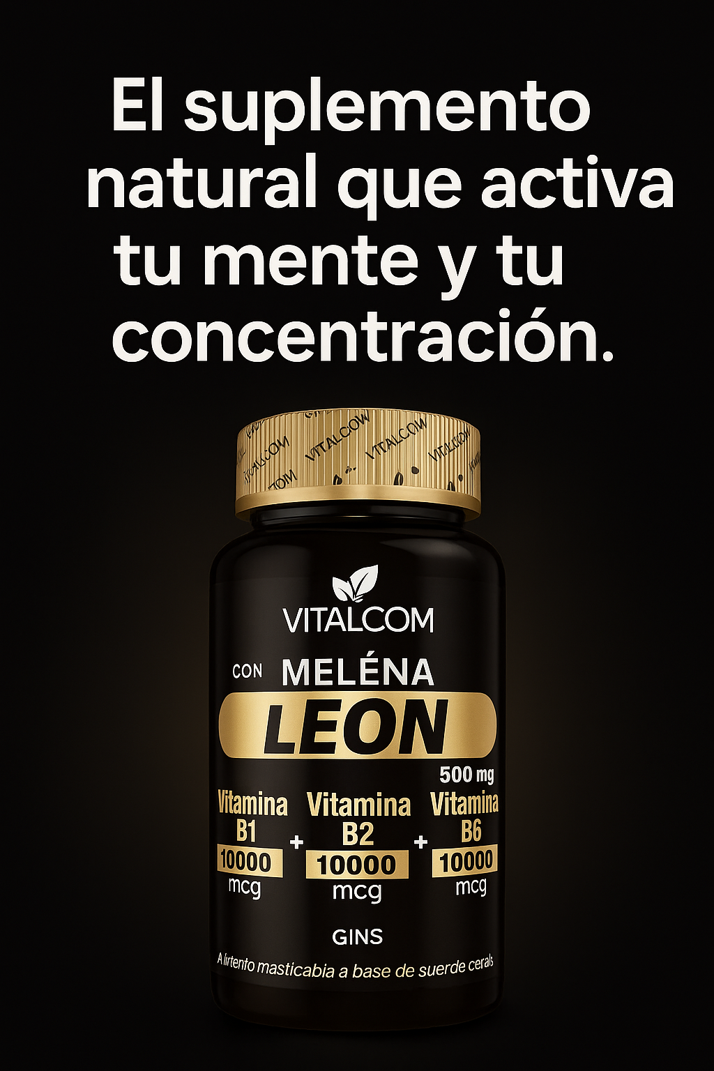 Activa tu mente, potencia tu dia con  MELENA DE LEON X60 CAP
